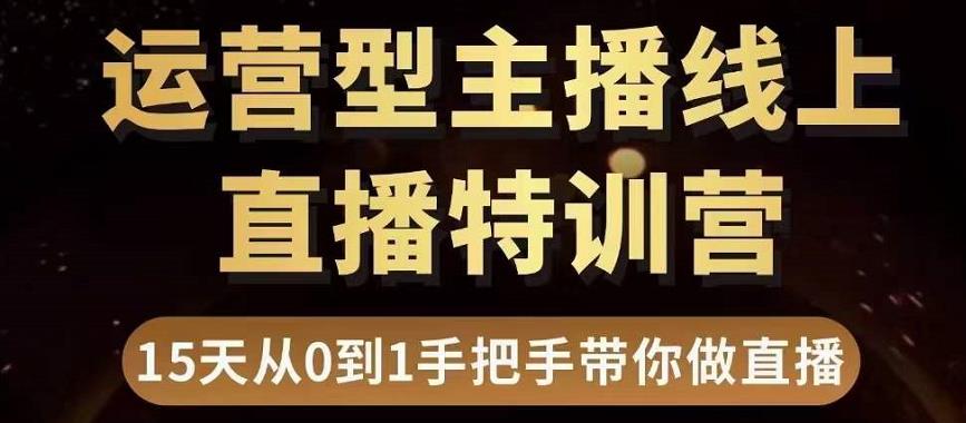 【副业项目3745期】慧哥直播电商运营型主播特训营，0基础15天手把手带你怎么做直播带货-奇才轻创