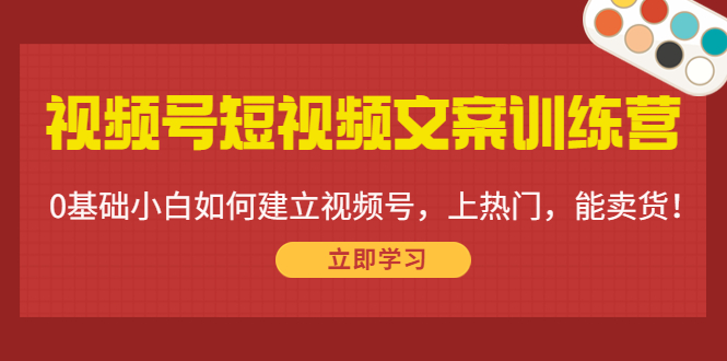 【副业项目4549期】视频号短视频文案训练营：0基础小白如何建立视频号，上热门，能卖货-奇才轻创