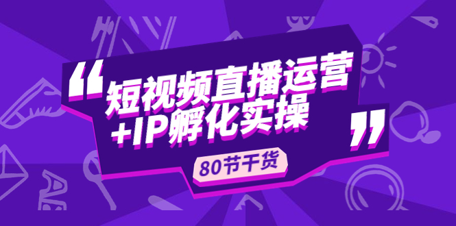 【副业项目5165期】短视频直播运营+IP孵化实战：80节干货实操分享-奇才轻创