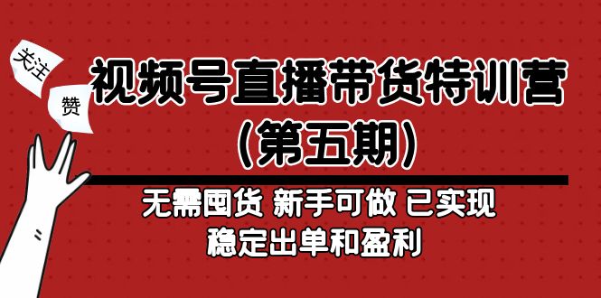 【副业项目5139期】视频号直播带货特训营（第五期）无需囤货 新手可做 已实现稳定出单和盈利-奇才轻创