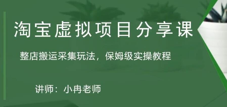 【副业项目5253期】淘宝虚拟整店搬运采集玩法分享课：整店搬运采集玩法，保姆级实操教程-奇才轻创