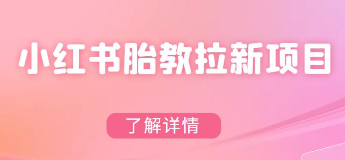 【副业项目6099期】小红书胎教网盘拉新项目，可在私域变现两次（作品制作教程+素材）-奇才轻创