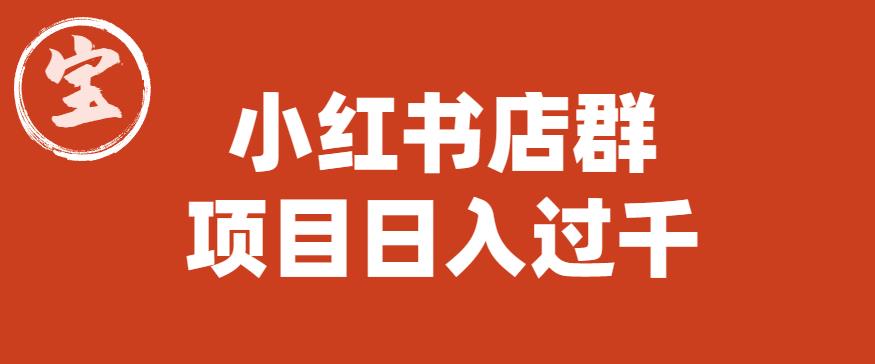 【副业项目6268期】宝哥小红书店群项目，日入过千（图文教程）【揭秘】-奇才轻创