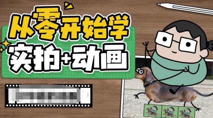 【副业项目6738期】从零开始学实拍加动画，实拍加动画创意教程（49节视频课）-奇才轻创