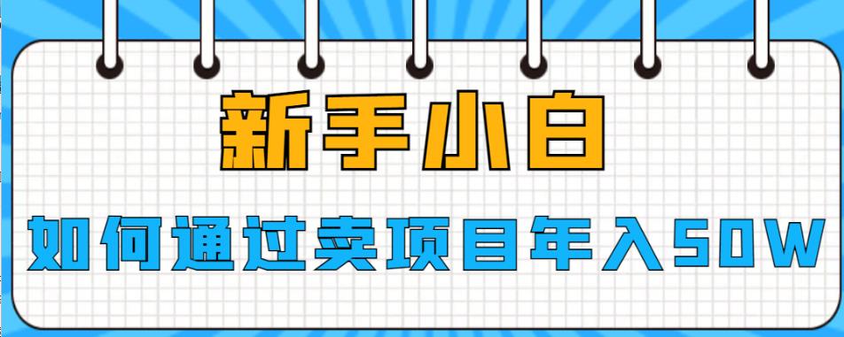 【副业项目6774期】新手小白如何通过卖项目年入50W【揭秘】-奇才轻创