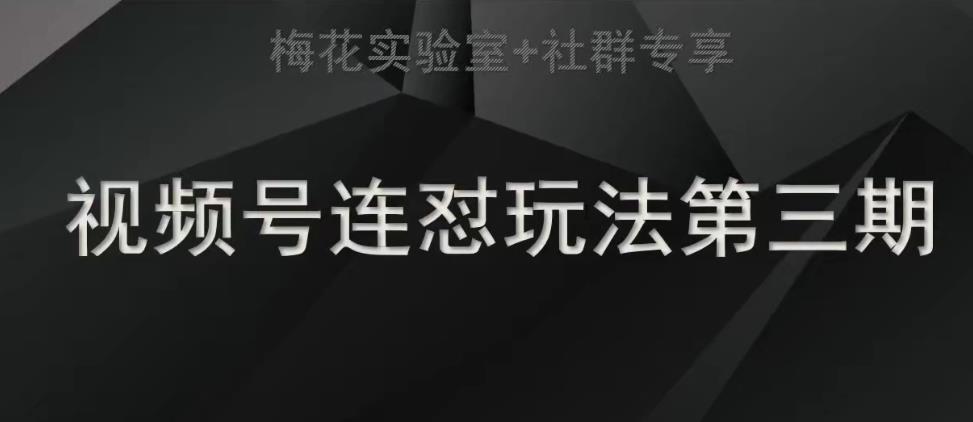 【副业项目7573期】梅花实验室社群连怼玩法第三期轻原创玩法+测素材方式-奇才轻创