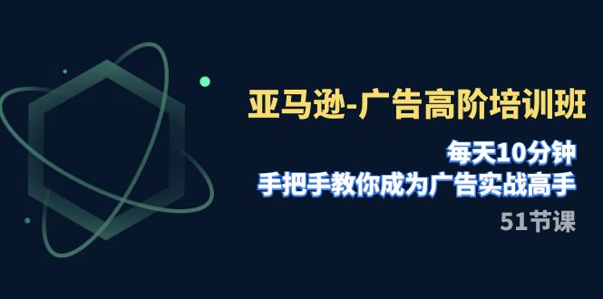 【副业项目8049期】亚马逊-广告高阶培训班，每天10分钟，手把手教你成为广告实战高手-奇才轻创