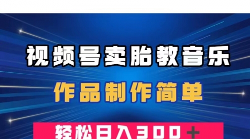 【副业项目8197期】视频号卖胎教音乐，作品制作简单，一单49，轻松日入300＋-奇才轻创