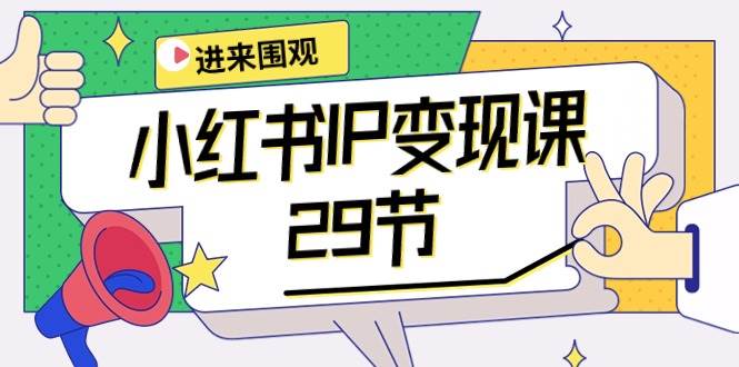 小红书IP变现课：开店/定位/IP变现/直播带货/爆款打造/涨价秘诀/等等/29节-奇才轻创