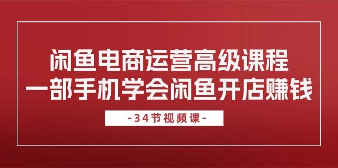 闲鱼电商运营高级课程，一部手机学会闲鱼开店赚钱（34节课）-奇才轻创