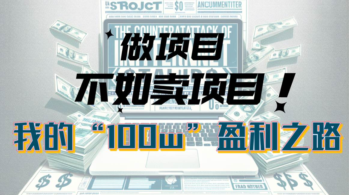 为什么做项目不如卖项目？我的100W+盈利之路-奇才轻创