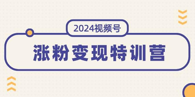 2024视频号-涨粉变现特训营：一站式打造稳定视频号涨粉变现模式（10节）-奇才轻创