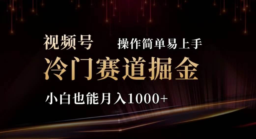 2024视频号冷门赛道掘金，操作简单轻松上手，小白也能月入1000+-奇才轻创